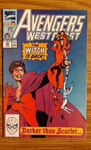 Avengers West Coast #56 NM/9.4 1990 Marvel Comics Comics USED Not specified