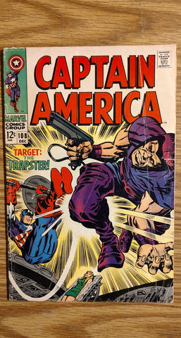 Captain America #108 VG/4.0 1968 Marvel Comics, Lee/Kirby Comics USED Not specified