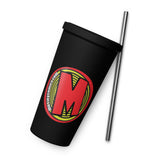 MUTINY Hypno Logo, Insulated tumbler with a straw Mutiny Comics & Coffee Online
