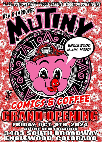 Poster, Mutiny Grand Opening Oct 4th 2024, SWAMPCo. Art Swamp Co