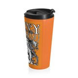 Stainless Steel Travel Mug, Orange Mug Printify